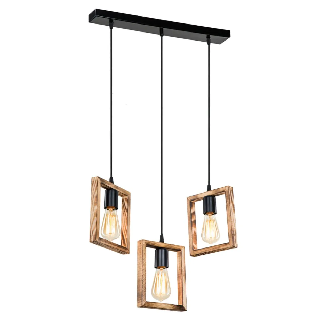 Lampa drewniana wisząca listwa ATRIA 3