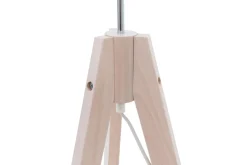 Lampa na drewnianym trójnogu abażur biały DOVE