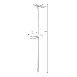 Lampa outdoorowa solarna LED IP44 srebrna WAŻKA