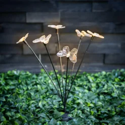 Lampa outdoorowa solarna LED IP44 srebrna MOTYLE