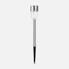Lampa outdoorowa solarna IP44 srebrna 34 cm
