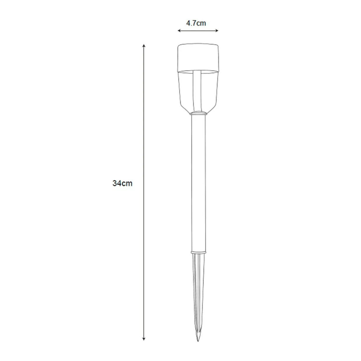 Lampa outdoorowa solarna IP44 srebrna 34 cm