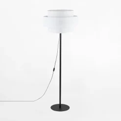Lampa podłogowa abażur biały CALISTO