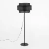Lampa podłogowa abażur czarny CALISTO