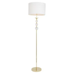 Lampa podłogowa biało-złota REA II