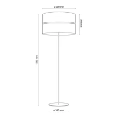 Lampa podłogowa boho z abażurem NICOL
