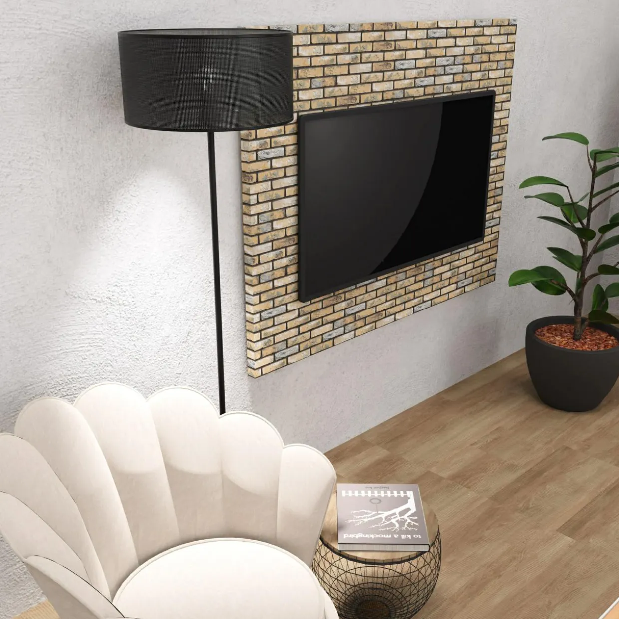 Lampa podłogowa czarna LOFT