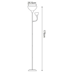 Lampa podłogowa czarna PESO