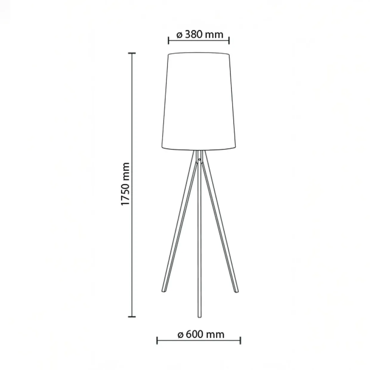 Lampa podłogowa czarny abażur WALZ
