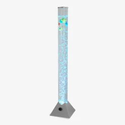 Lampa podłogowa dekoracyjna LED RGB USB srebrna AQUA 90 cm