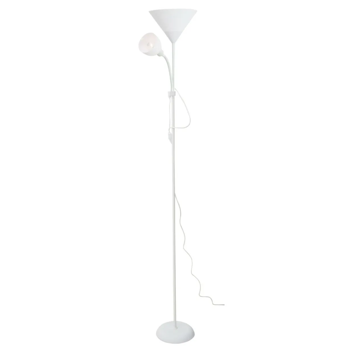 Lampa podłogowa E14 E27 podstawa biała