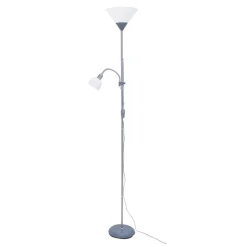 Lampa podłogowa E14 E27 podstawa szara