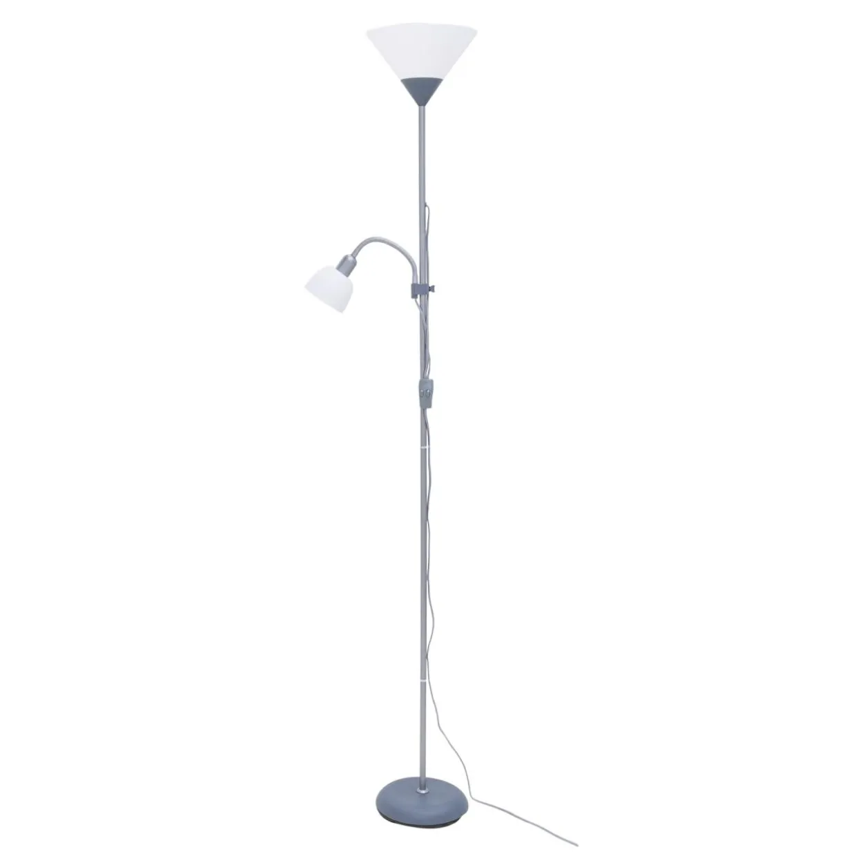 Lampa podłogowa E14 E27 podstawa szara