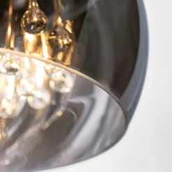 Lampa podłogowa glamour z kryształkami chromowana CRYSTAL