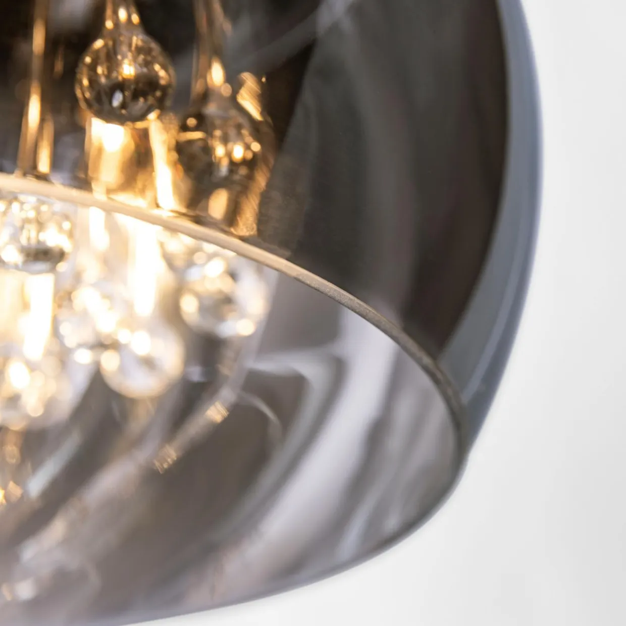 Lampa podłogowa glamour z kryształkami chromowana CRYSTAL