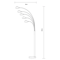Lampa podłogowa glamour złota ZODIAC 5