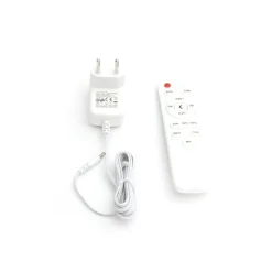 Lampa podłogowa LED biała ze sterowaniem manualnym i na pilota