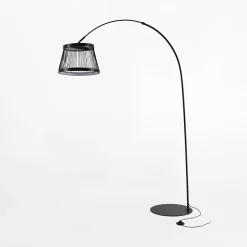Lampa podłogowa LED czarna BALU z pilotem