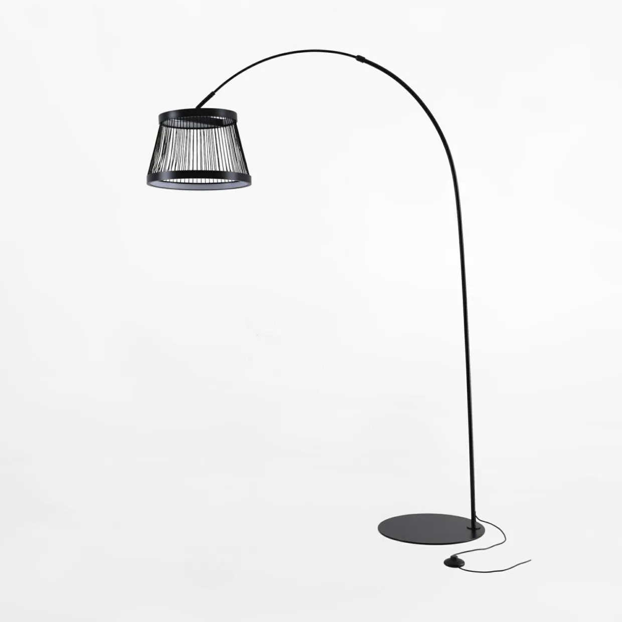 Lampa podłogowa LED czarna BALU z pilotem