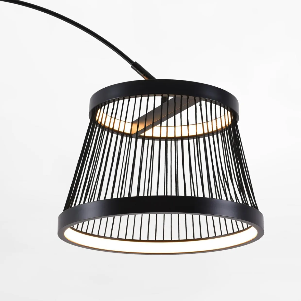 Lampa podłogowa LED czarna BALU z pilotem