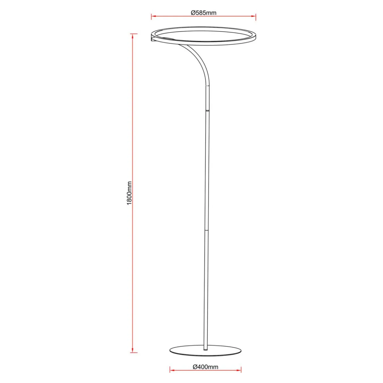 Lampa podłogowa LED czarna CORIT