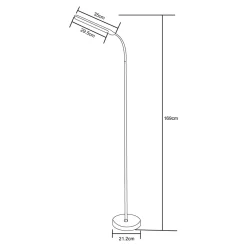 Lampa podłogowa LED minimalistyczna czarna