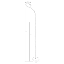 Lampa podłogowa LED nowoczesna czarna