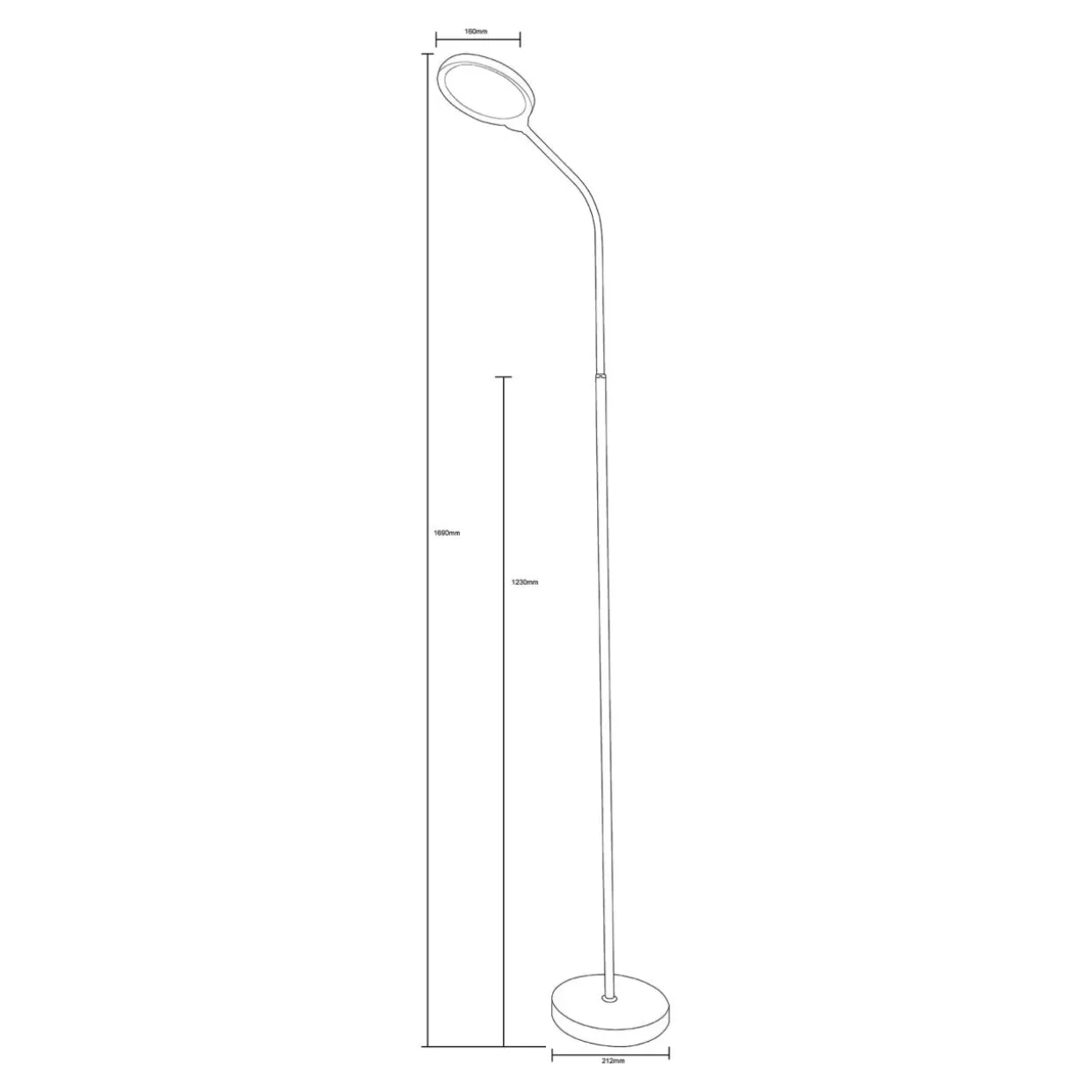 Lampa podłogowa LED nowoczesna czarna