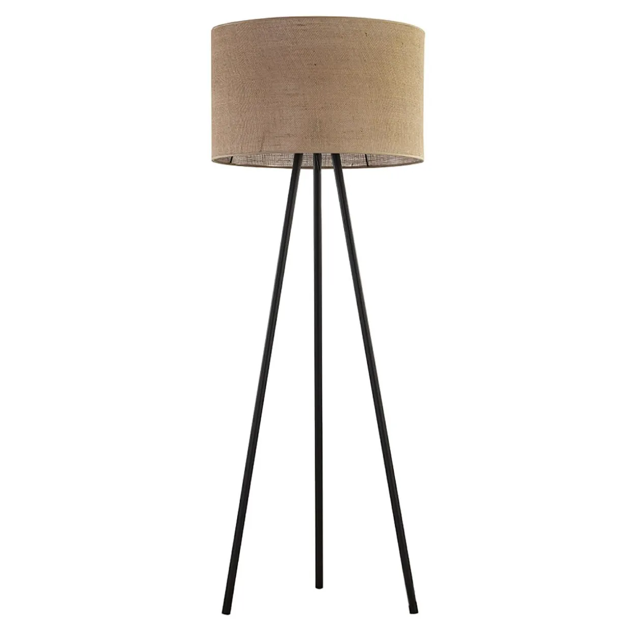 Lampa podłogowa na czarnym trójnogu JUTA