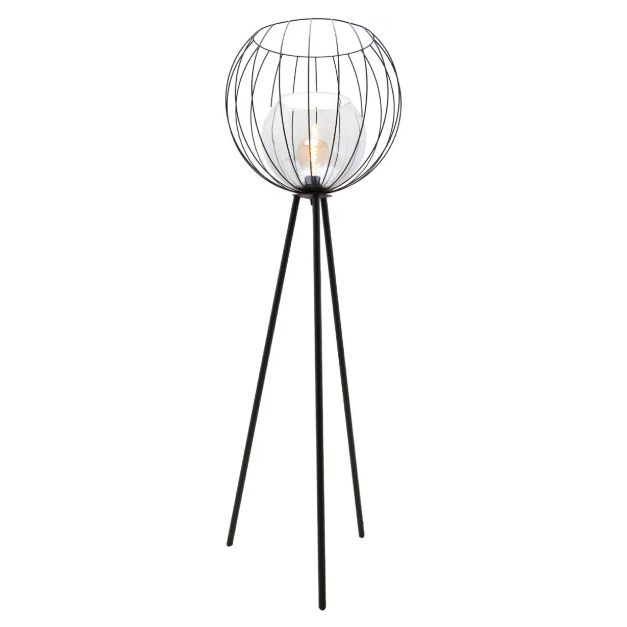 Lampa podłogowa na trójnogu czarna UNIVERSO