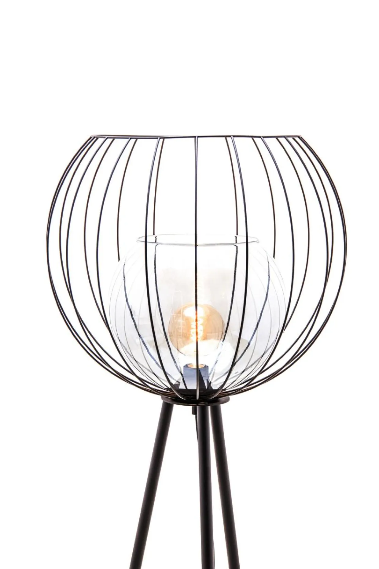 Lampa podłogowa na trójnogu czarna UNIVERSO
