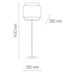 Lampa podłogowa rattanowa czarna BOHO 145 cm