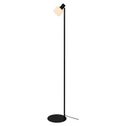 Lampa podłogowa regulowany klosz czarna STEM
