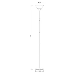 Lampa podłogowa srebrna MOREN
