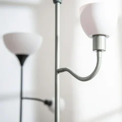 Lampa podłogowa srebrna PESO