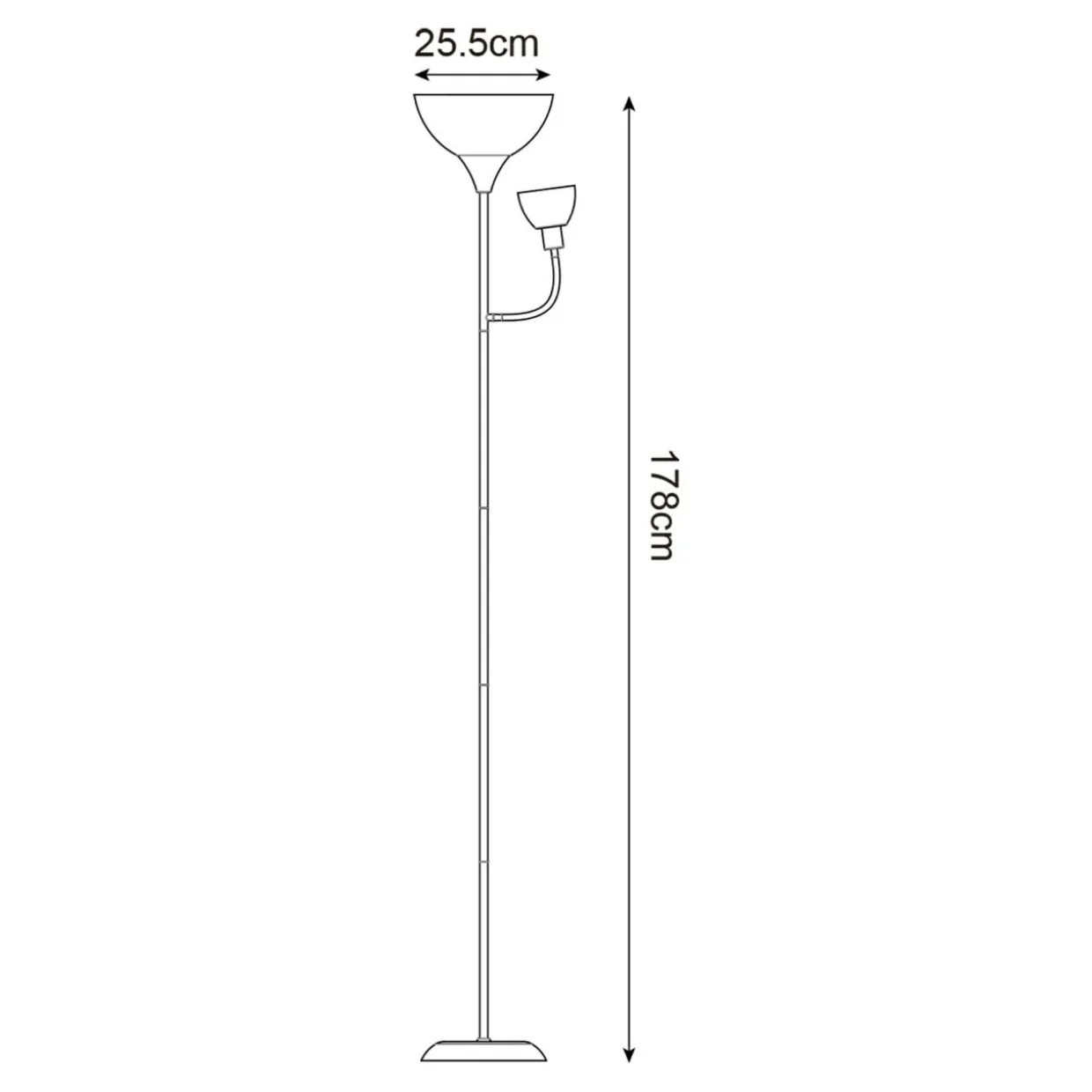 Lampa podłogowa srebrna PESO