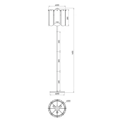 Lampa podłogowa transparentne szkło złota NIRA