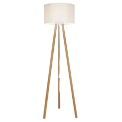 Lampa podłogowa trójnóg bambus kremowa PIKO