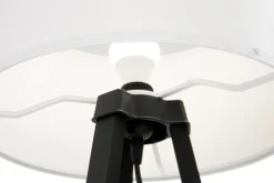 Lampa podłogowa trójnóg czarno-biała PIKO