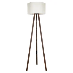 Lampa podłogowa trójnóg orzech kremowa PIKO