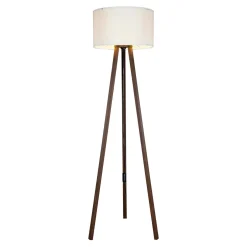 Lampa podłogowa trójnóg orzech kremowa PIKO