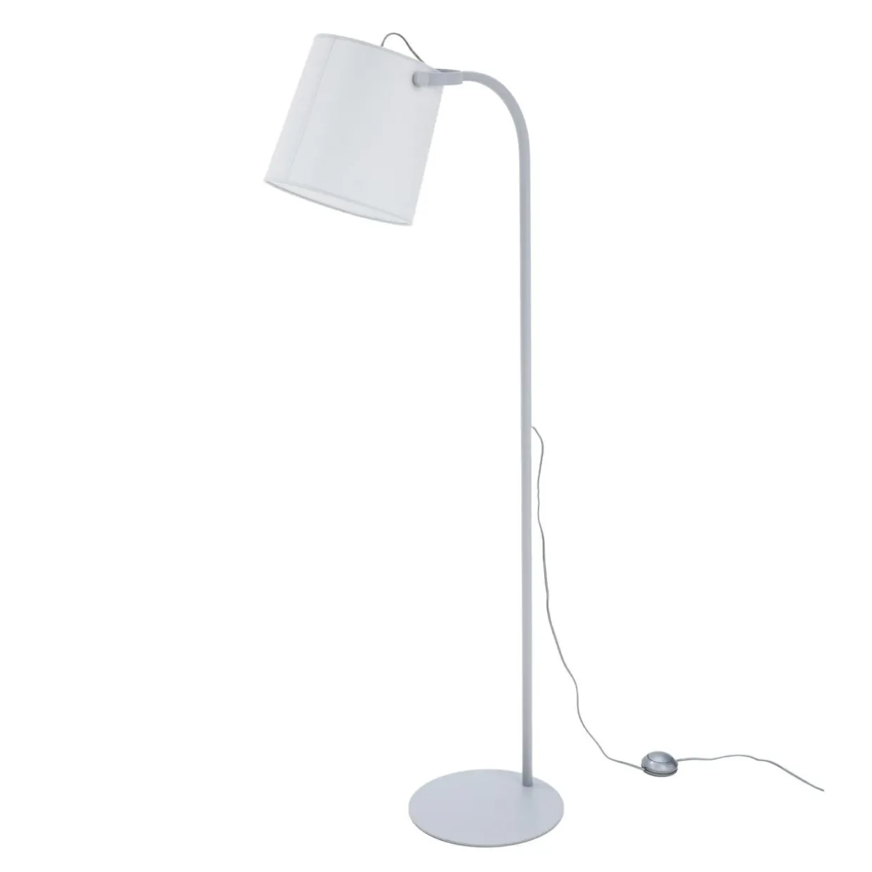 Lampa podłogowa z abażurem szara CLICK
