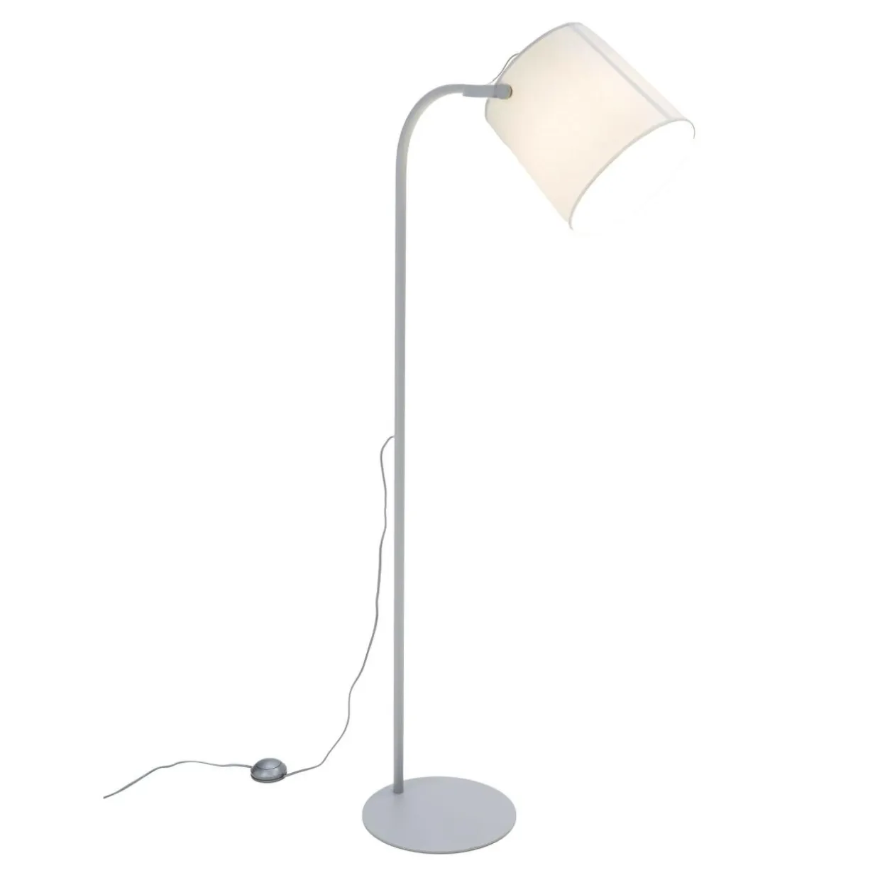 Lampa podłogowa z abażurem szara CLICK