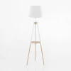 Lampa podłogowa z abażurem biała VAIO
