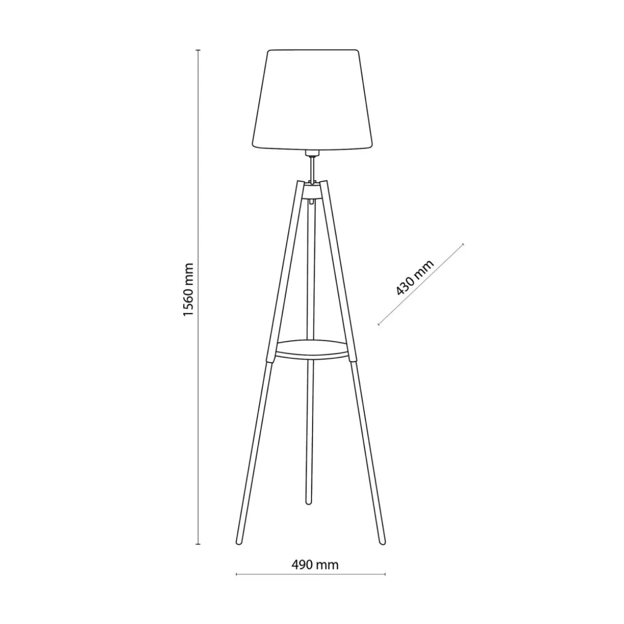 Lampa podłogowa z abażurem biała VAIO