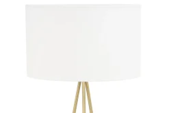 Lampa stojąca trónóg abażur biały CARA