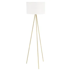 Lampa stojąca trónóg abażur biały CARA