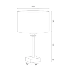 Lampa stołowa abażur czarno-złota ABBANO