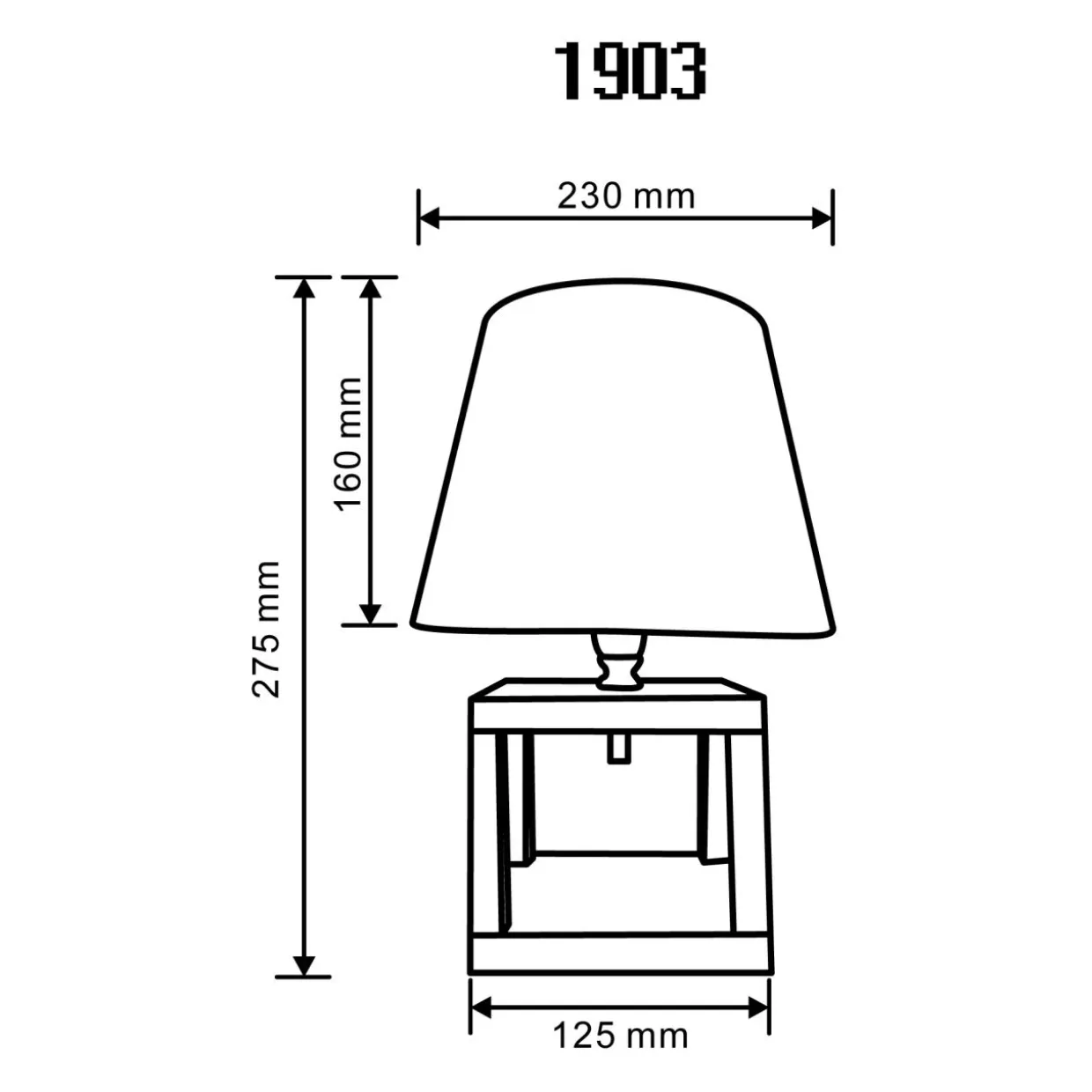 Lampa stołowa bambus abażur biały 27,5 cm