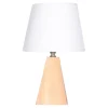 Lampa stołowa bambusowa abażur biały 31 cm
